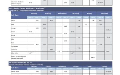 2026 Schedule Announced! (Effective Jan. 2026)
